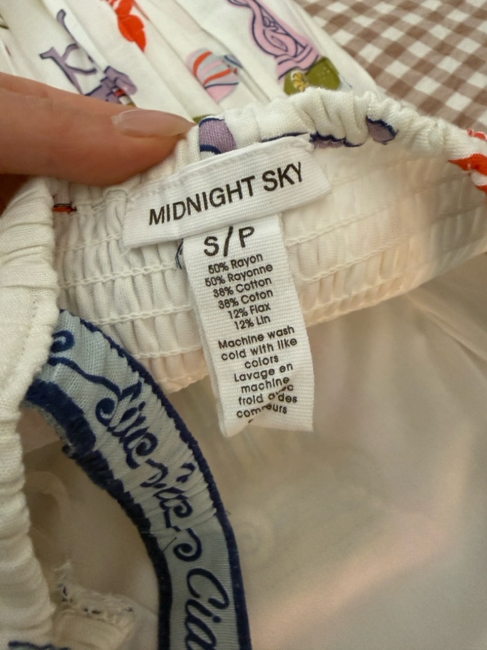 White Printed linen Sundress with Italian Motifs - Picture 4 of 5